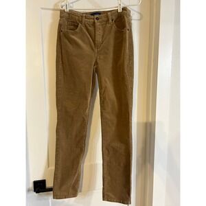 Talbots Womens Size 4 High Waist Straight Leg Corduroy Pants Straight Leg